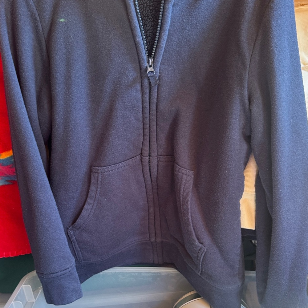 Navy Blue Zip-Up Hoodie